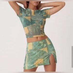 Motel Rocks Green and Orange Graphic Set